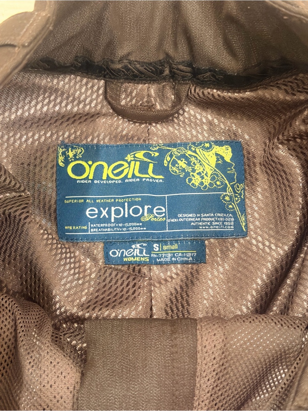 O’Neill Women’s Small Brown Explore Series Snowboard Ski Pants 10K Waterproof - Picture 6 of 6